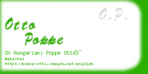 otto poppe business card